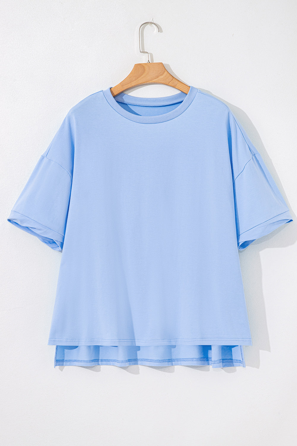 Ayra Loose Half Sleeve Hi Low Hem Top-5