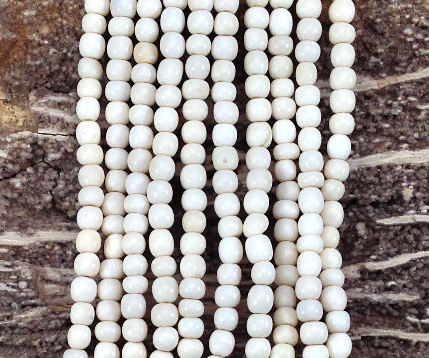Cow Bone, Yak Bone Off Round 4.5-5mm 5.5-6mm-1