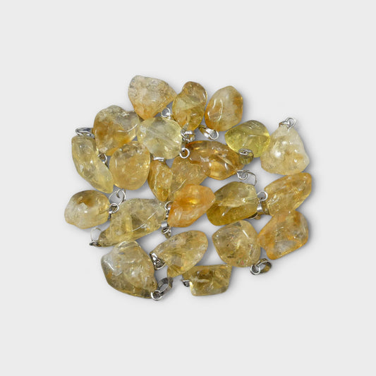 Citrine, Tumble Nugget Pendant-0